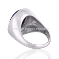 Natural Lapis Gemstone 925 Sterling Silver Ring